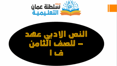 شرح وتحليل النص الادبي عهد - الصف الثامن